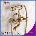 Fyeer Antique Bronze Phone Bath Shower Mixer Faucet for Wall Mounted